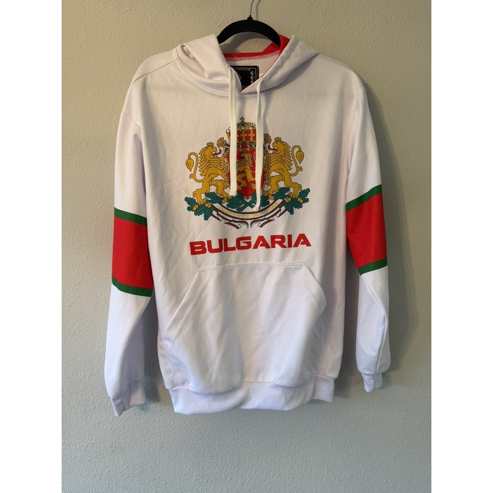 Men's Bulgaria‎ Ice Hockey Team Hooded Sweatshirt Tackle Size Small